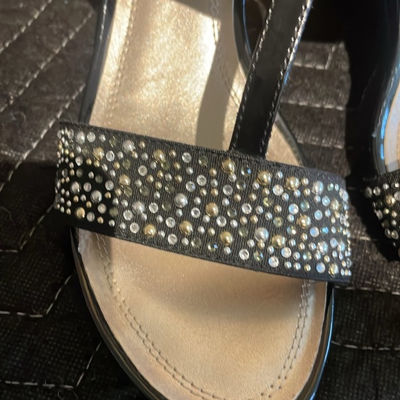 3” Black Crystal Wedges - Picture 4 of 6